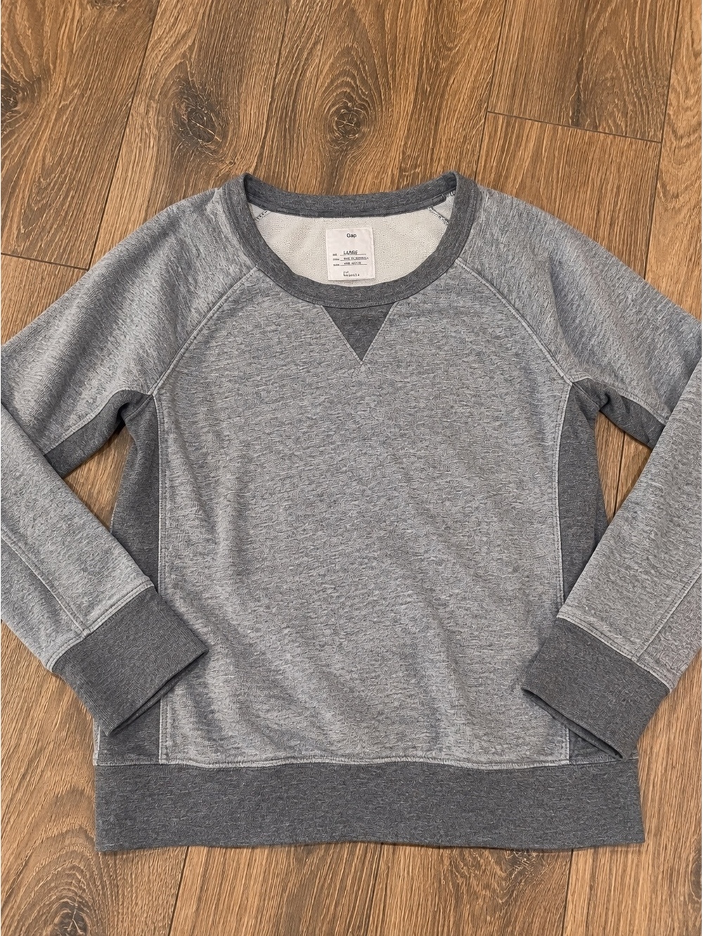Gap Women’s Large Gray Heather Crewneck Sweatshirt 100% Cotton Pullover